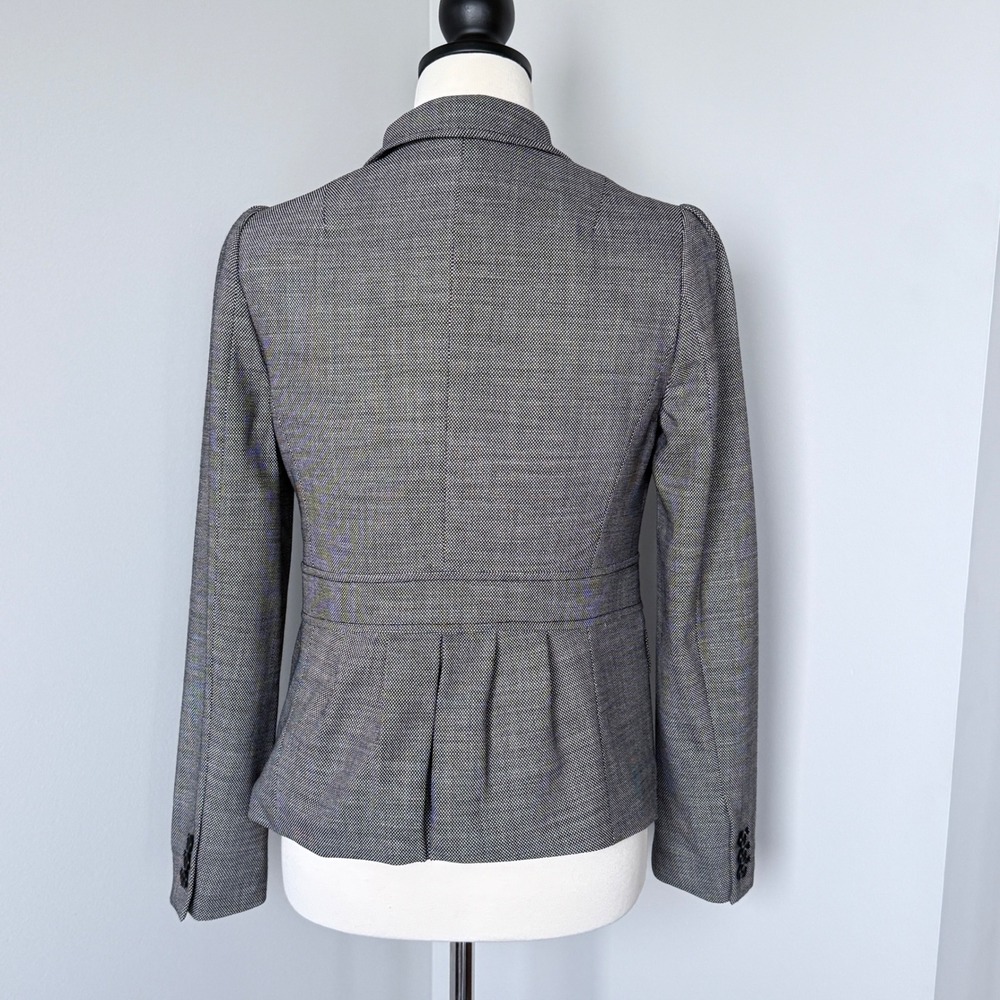 Banana Republic Gray Wool Blend Blazer Womens Size 4 Business Casual - Picture 2 of 11